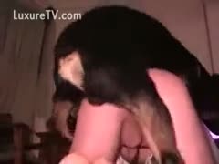 Husband screwed in the booty by his pet dog 